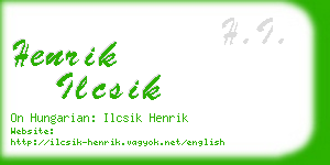 henrik ilcsik business card